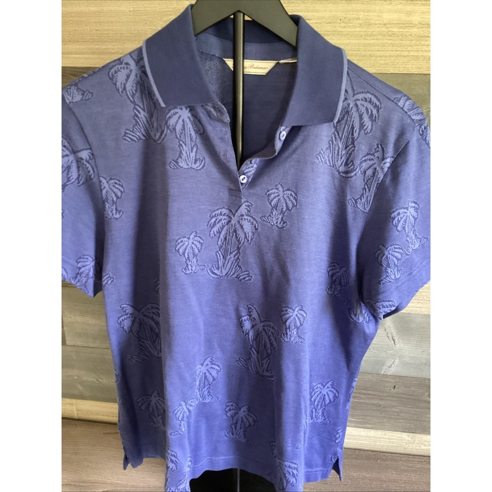 TOMMY BAHAMA Unisex BLUE POLO‎ SHIRT LARGE PREOWNED
